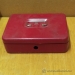 5 Slot Red Metal Coin Box 10" x 7"